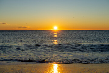 Fototapeta premium Sunrise over Mediterranean Sea, Costa del Sol, Malaga, Spain