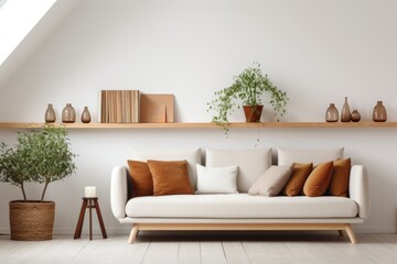 modern living room with sofa