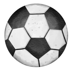 Isolated cute football soccer ball in transparent background