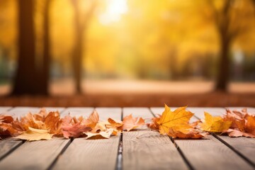 Naklejka na ściany i meble Beautiful colorful natural autumn background for presentation