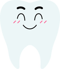 Tooth Face Happy Blush Over Smile