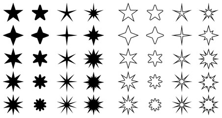 Abstract star shape collection