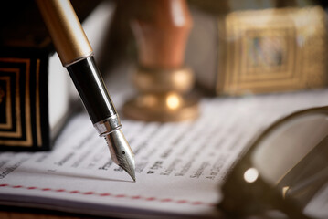 Law, notary background theme