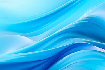 Obraz premium Abstract background of blue waves and glow. Paint strokes