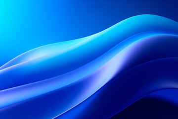 Abstract background of blue waves and glow. Paint strokes