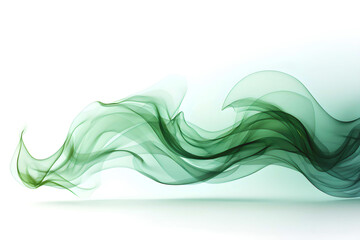 Green background, Fabric texture, Silk fabric background, green textile, 3D Wave background