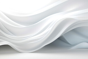 Obraz premium White background, Fabric texture, Silk fabric background, White textile, 3D Wave background