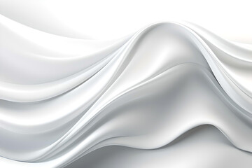 Obraz premium White background, Fabric texture, Silk fabric background, White textile, 3D Wave background