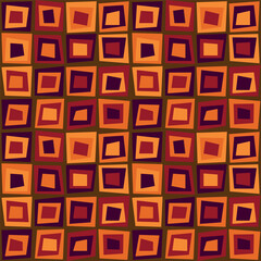 seamless pattern with multiple squares in vivid ethnic colors, geometric vector design with multicolored quadrangles