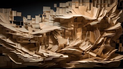 Abstract Plywood Collage: Creative Construction