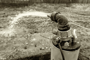 The service service drilled a well to supply technical fresh water for construction.