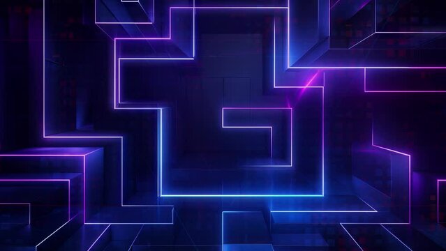4K animation. Abstract background with AI artificial Intelligence