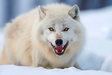 Obraz premium Arctic white wolf