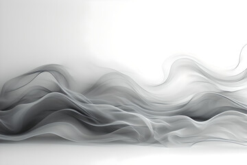 Gray background, Fabric texture, Silk fabric background, gray textile, 3D Wave background