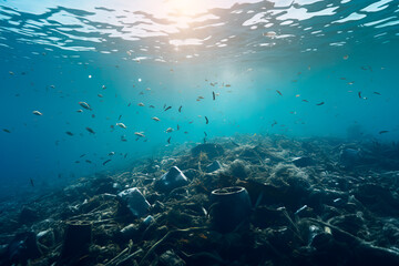 Fototapeta na wymiar Industrial waste, ocean pollution