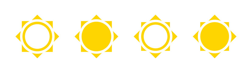 Sun icon set