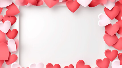 Happy Valentines Day sale banner in paper art style