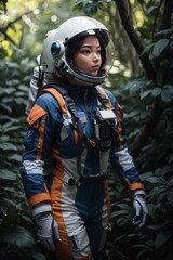 Naklejka premium woman astronaut