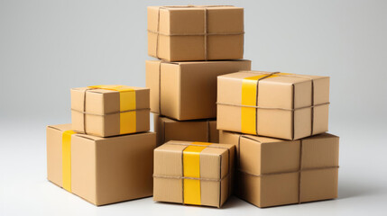 Obraz premium a pile of shipping boxes