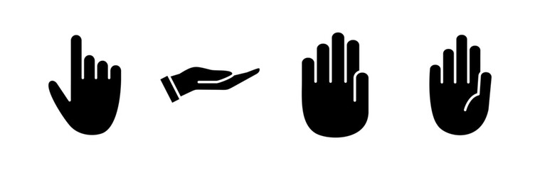 Obraz premium Hand icon vector. hand symbols. palm