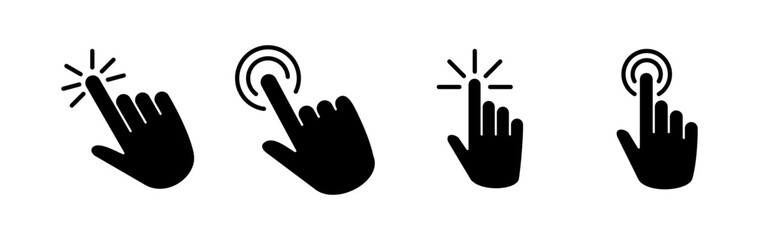 Obraz premium hand click icon vector. clicking finger icon. pointer icon