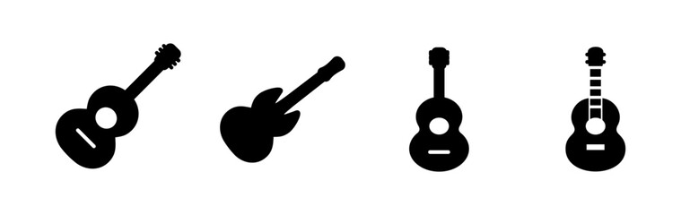 Guitar icon vector. musical instrument sign