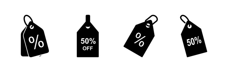 Discount icon vector. shopping tags. percentage icon