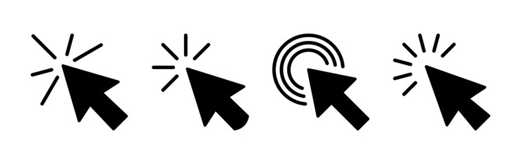 Click icon vector. cursor icon vector. pointer sign
