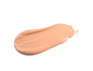 Sample of skin foundation on white background