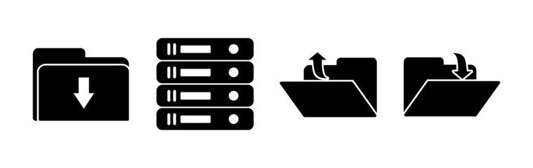 Archive icon vector. archive storage icon vector. folders icon.