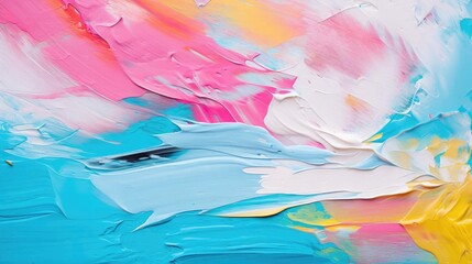 Closeup of abstract rough colorful art painting texture