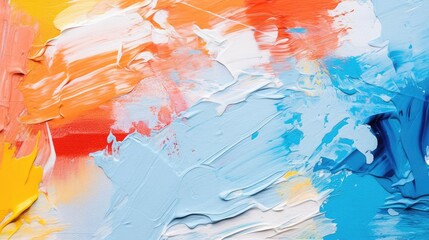 Closeup of abstract rough colorful art painting texture