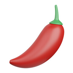 3d rendering chili isolated useful for food, allergen, allergy, disease and antigen design element