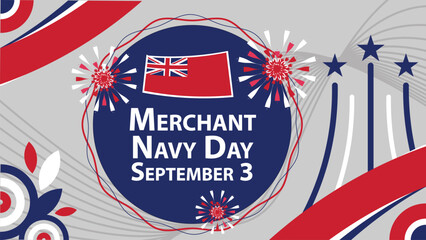 Merchant Navy Day vector banner design. Happy Merchant Navy Day modern minimal graphic poster illustration.