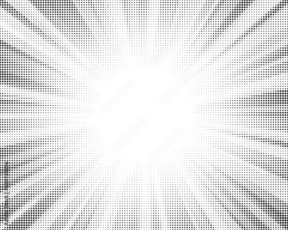 Aufkleber Halftone gradient sun rays pattern. Abstract halftone vector dots background. monochrome dots pattern. Vector background in comic book style with sunburst rays and halftone. Retro pop art design.