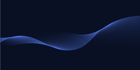 abstract dark background with glowing wavy lines