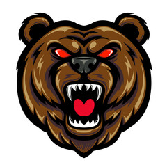Bear head mascot vector