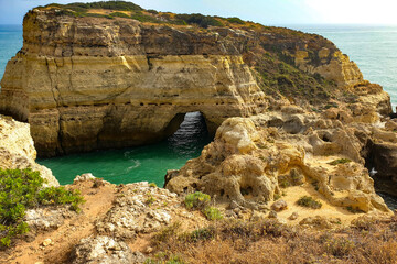 Unterwegs an der Steik&uuml;ste bei Algar Seco, Algarve