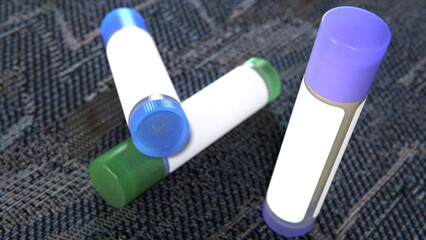 Natural lip balm packaging mock-up.