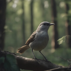 Fototapeta premium Pájaro posado en una rama de un árbol