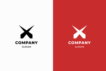 Minimalist elegant black and white company logo vector
