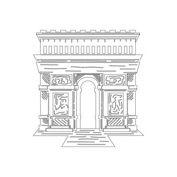 Indonesian element icon map and landmarks symbols and objects