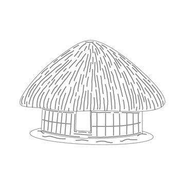 Indonesian element icon map and landmarks symbols and objects