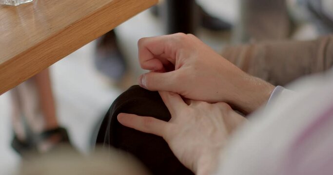 Nail-biting compulsive behavior trichotillomania, close up hands. Uncontrollable urges to pull out hair or engage in repetitive actions. Disorder is linked to anxiety and relief-seeking behaviors. 