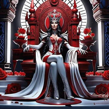 Queen on throne