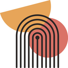 Abstract Geometric Line Pattern Design Vector