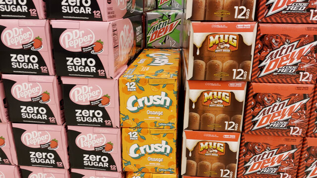 Food Lion grocery store orange crush and Mug soda