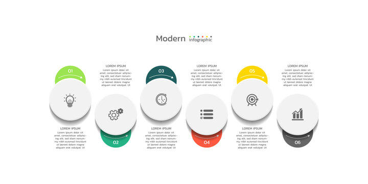 Vector flat circular diagram business infographic