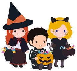 ハロウィーン　座り　スケルトン　タイプC