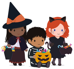 ハロウィーン　座り　スケルトン　タイプD